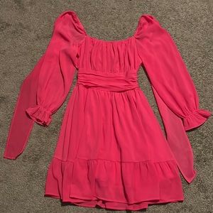 Women’s bright neon pink dress